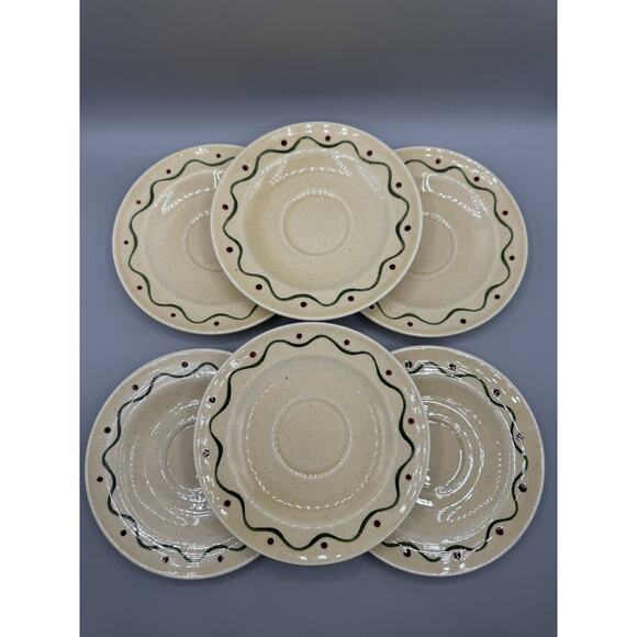 Metlox Poppytrail Saucer Tea Cup Set 6 California Provincial Chicken Vintage - Picture 8 of 8